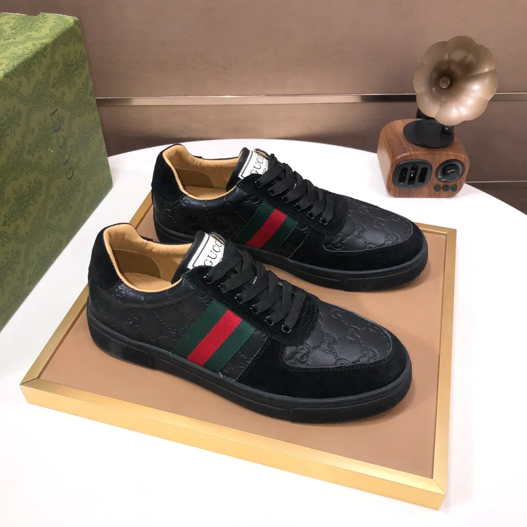 Men's shoes💰440💰[GUCCI] Official website 1:1 men's sports shoes are now on the market. They are made of original fabric + water-dyed sheepskin lining, plus the official website original 1:1 comfortable outsole. Fashionable and versatile, super comfortable and breathable. Standard shoe size 38/45 (custom-made size 45 is non-refundable)